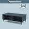 Modern Rectangular Coffee Table with Storage Shelves and Compartments for Living Room